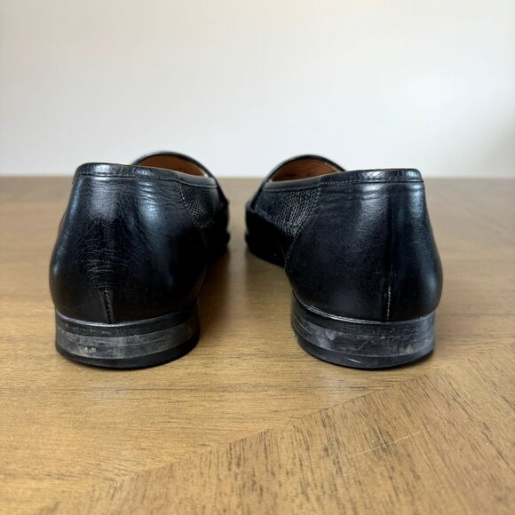 MEZLAN Mens Genuine Lizard Leather Penny Loafers 'ELDA' Dress Shoes Black 10.5 - Picture 5 of 10